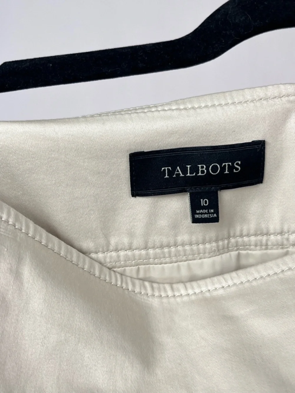 Women’s Talbots Khaki Tan Pencil Dress Skirt Back Zip Sz 10